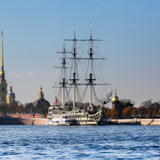 Le trois mats sur la Neva Le trois mats sur la Neva